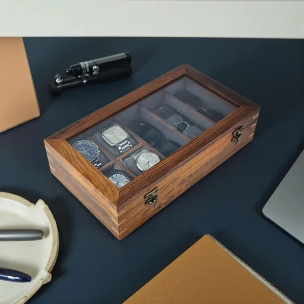 Wooden_Watch_Display_Box_With_Glass_Top