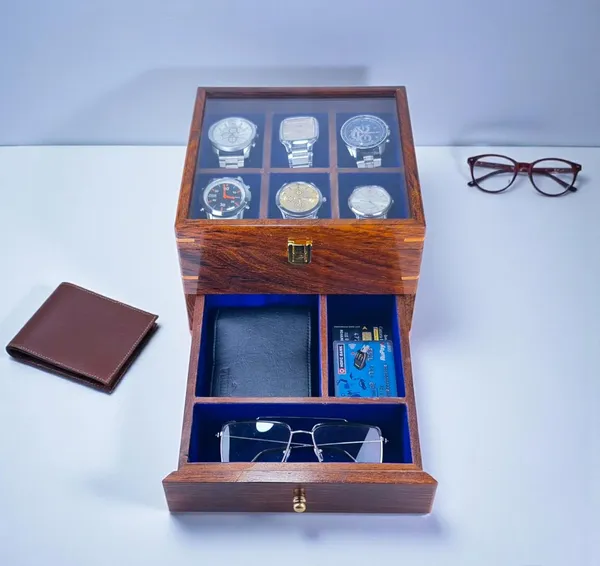 Wooden_Watch_Display_Box_With_Glass_Top