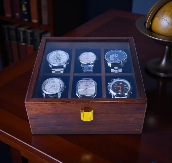 Wooden_Watch_Display_Box_With_Glass_Lid