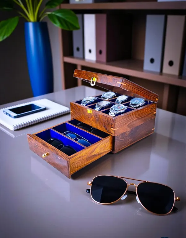 Wooden_Watch_And_Sunglasses_Display_Box_With_Glass_Top