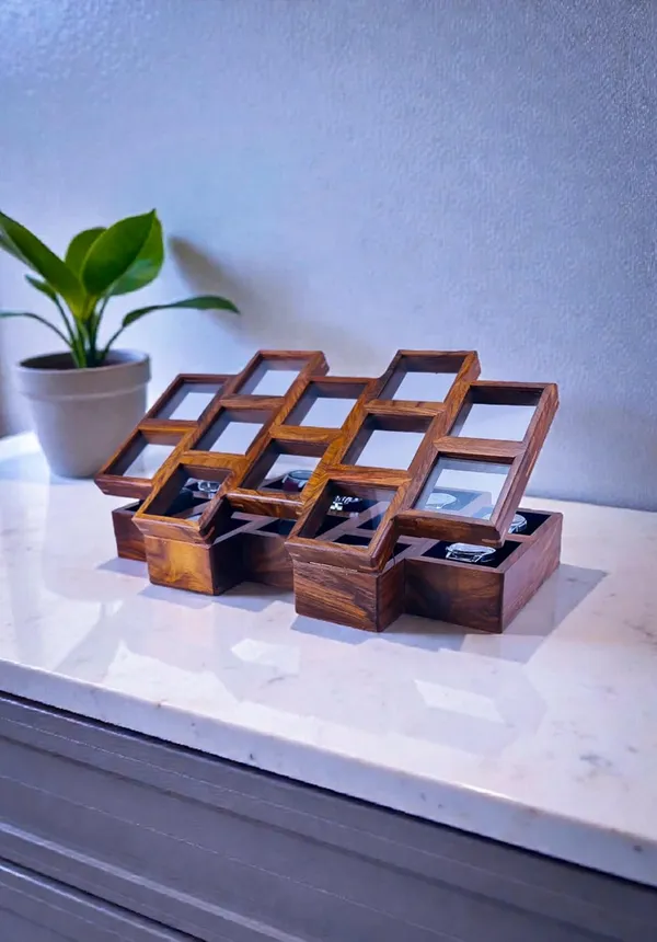 Wooden_Watch_Storage_Box_With_Glass_Lid