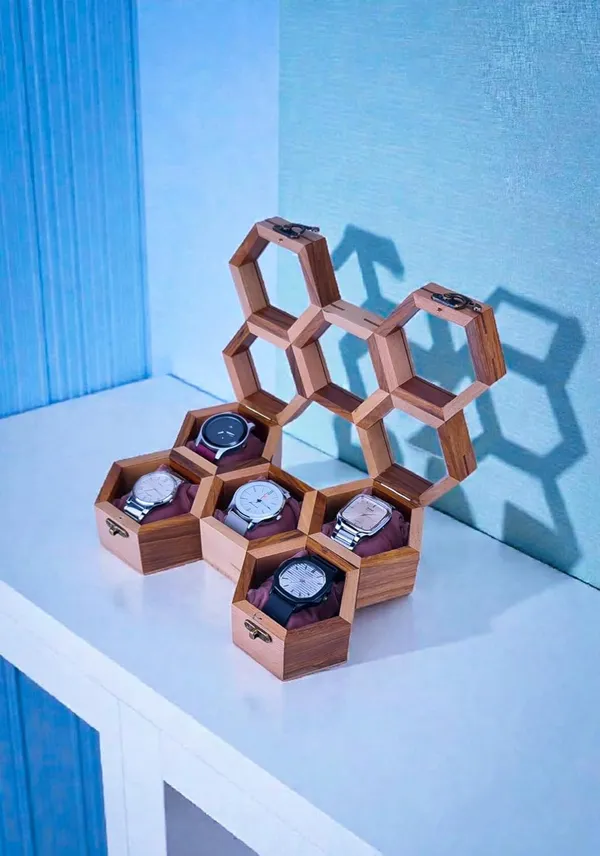 Wooden_Hexagonal_Watch_Storage_Box