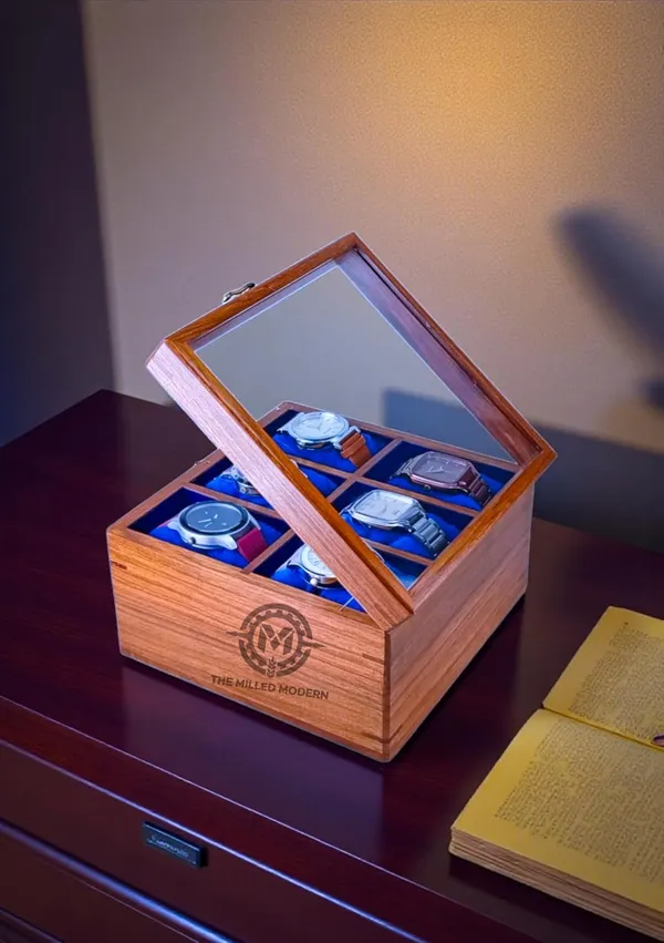 Wooden_Watch_Display_Box_With_Glass_Top