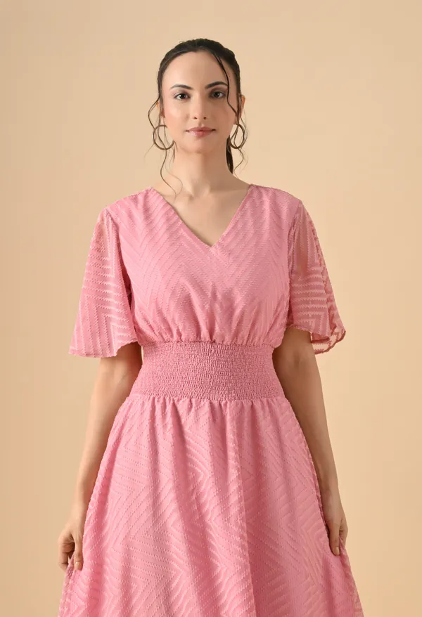 Blush_Pink_Textured_Smocked_Waist_Maxi_Dress_For_Women