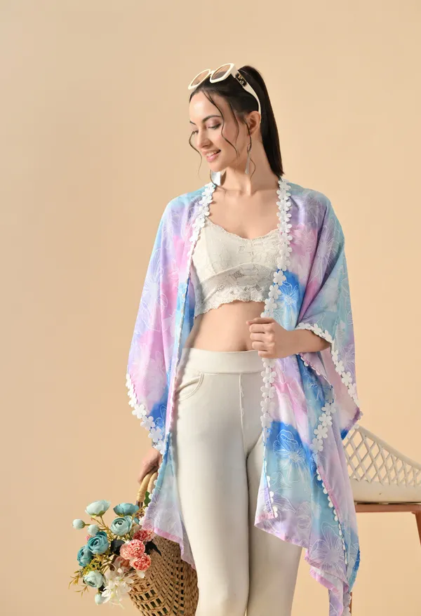 Multicolour_Pastel_Floral_Print_Open_Front_Kimono_Shrug_For_Women