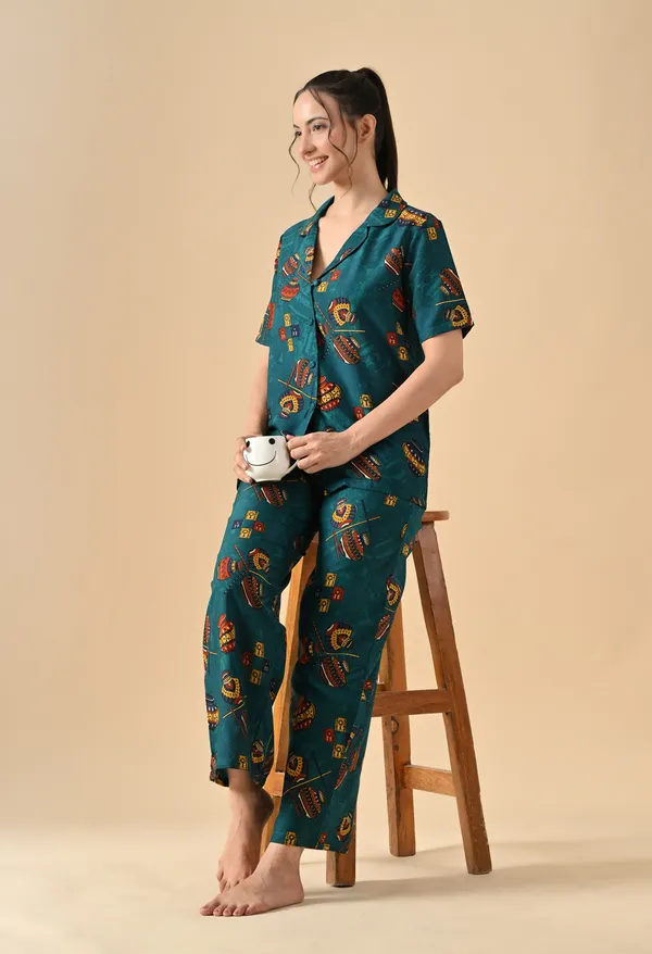 Teal_Green_Ethnic_Motif_Printed_Lounge_Co_Ord_Set_For_Women
