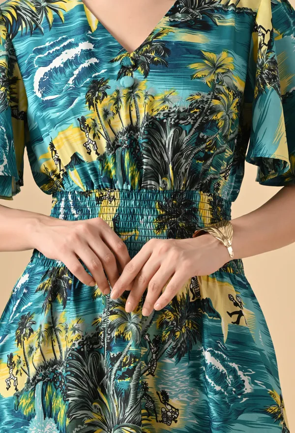 Green_Island_Breeze_Smocked_Waist_Maxi_Dress_For_Women