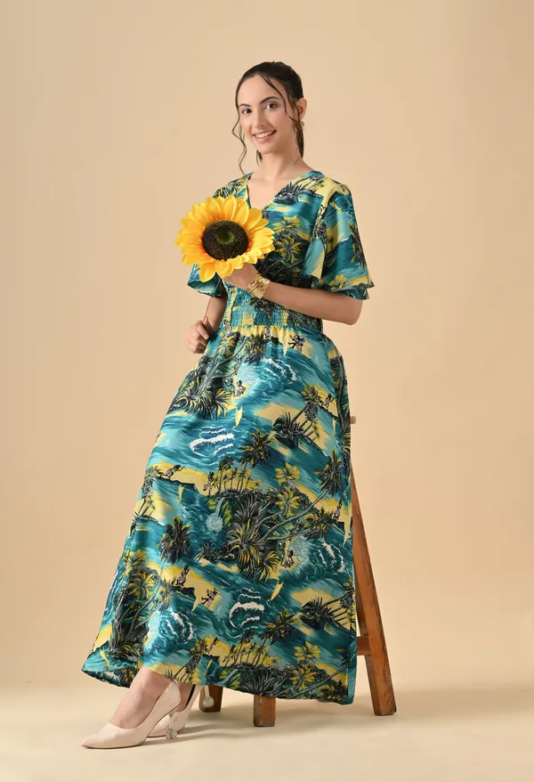 Green_Island_Breeze_Smocked_Waist_Maxi_Dress_For_Women