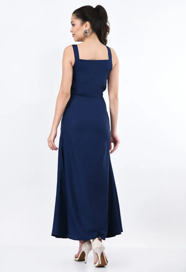 Navy_Blue_Elegant_Sleeveless_Maxi_Dress_With_Ruched_Front_Detail_For_Women