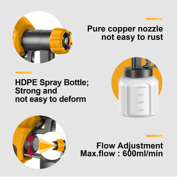 Ingco_20V_Cordless_Spray_Gun,_120Din-S,_800Ml/Min,_1000Ml_Container_Csgli20042_Hvlp_Sprayer_(Multicolour)