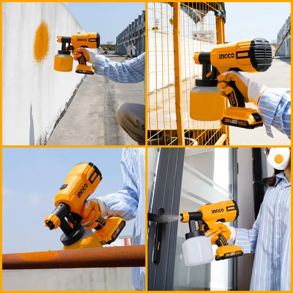Ingco_20V_Cordless_Spray_Gun,_120Din-S,_800Ml/Min,_1000Ml_Container_Csgli20042_Hvlp_Sprayer_(Multicolour)