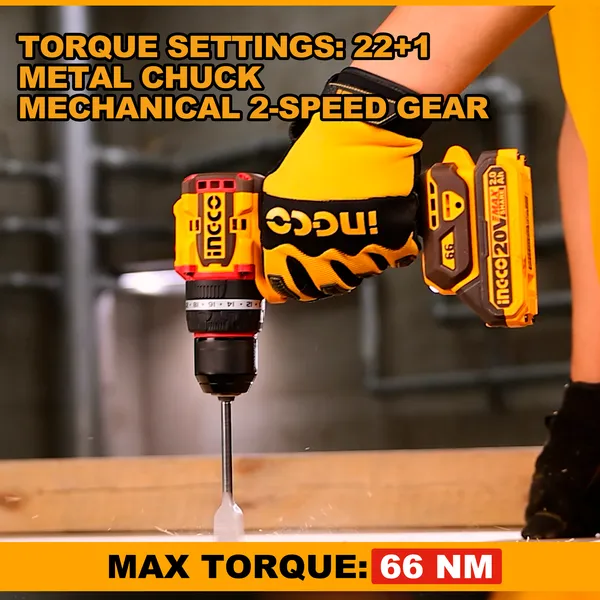 Ingco_20V_Compact_Brushless_Cordless_Impact_Drill_|_Power_Drill_Machine_|_66Nm_2*2.0_Ah_Batteries_|_1_Charger_|_47_Accessories_|_3_Masonry_Drill_Bits_|_Cordless_Drill_(13_Mm_Chuck_Size)