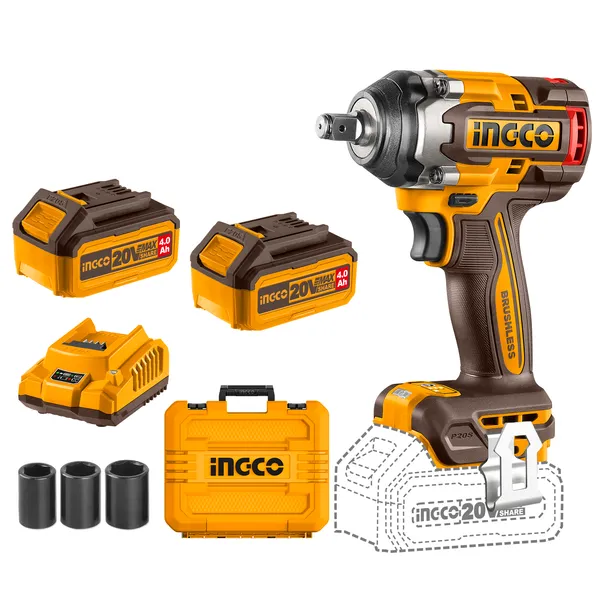 Ingco_Ciwli2050_20V_Brushless_Cordless_Impact_Wrench_500Nm_3_Speed_,2Pcs_4Ah_Battery_Cordless_Impact_Wrench_(1/2_Inch)