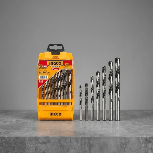 Ingco_Akd1095_9Pcs_Hss_Drill_Bit_Set_(2-10Mm)_9Pcs_Hss_Drill_Bit_Set