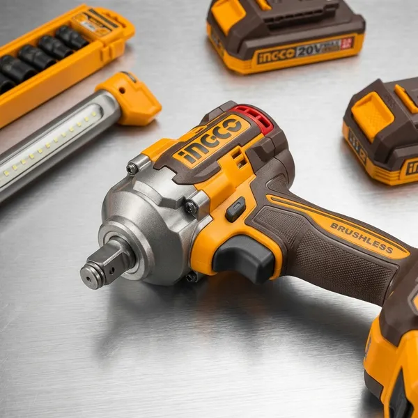 Ingco_Cosli23048_1/2"_Cordless_2_Pcs_Combo_Kit_Impact_Wrench_400Nm_Cordless_Impact_Wrench_(1/2_Inch)