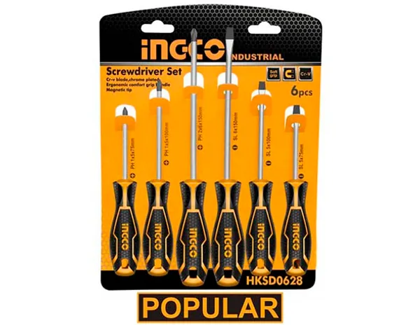 Ingco_Round_Blade_Cr-V_Steel_Combination_Screwdriver_Set_(Set_Of_6)