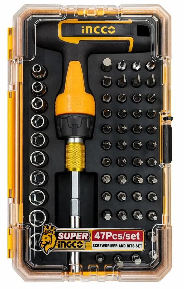 Ingco_47-Piece_T-Handle_Ratchet_Screwdriver_&_Socket_Set_(Cr-V_Steel,_Magnetic_Bits)_Combination_Screwdriver_Set_(Set_Of_47)