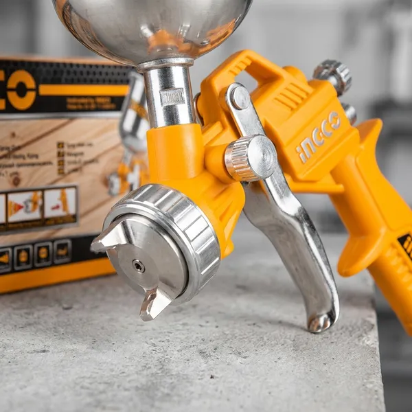 Ingco_Asg4041_400Cc_Hvlp_Air_Spray_Gun_With_Stainless_Steel_Nozzle,_3_Adjustable_Spray_Hvlp_Sprayer_(Yellow)