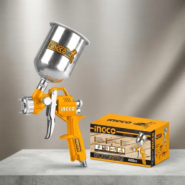 Ingco_Asg4041_400Cc_Hvlp_Air_Spray_Gun_With_Stainless_Steel_Nozzle,_3_Adjustable_Spray_Hvlp_Sprayer_(Yellow)
