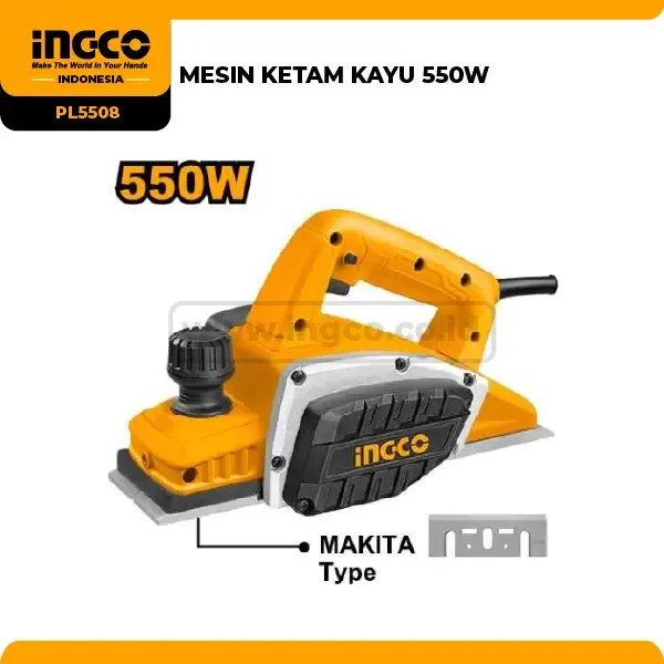 Ingco_Pl5508_Electric_Planer_550W_With_1_Pcs_Socket_Wrench_Pl5508_Electric_Planer_550W_With_1_Pcs_Socket_Wrench_And_1_Pcs_Parallel_Guide_Corded_Planer_(82_Mm)