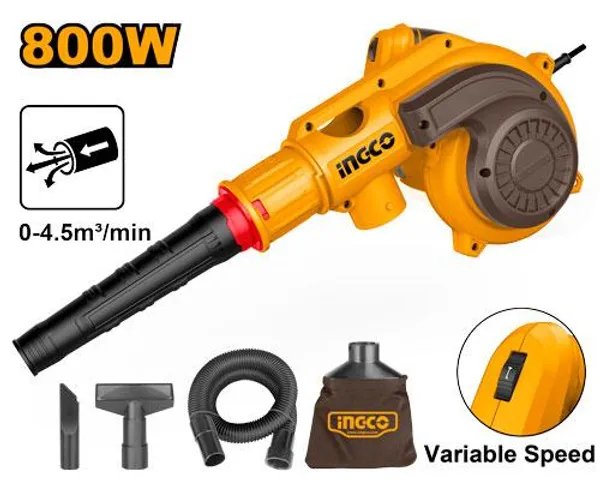 Ingco_800W_Aspirator_Blower_With_Dust_Bag,_Flexible_Tube,_Suction_Nozzles,_Air_Blower_(Corded)