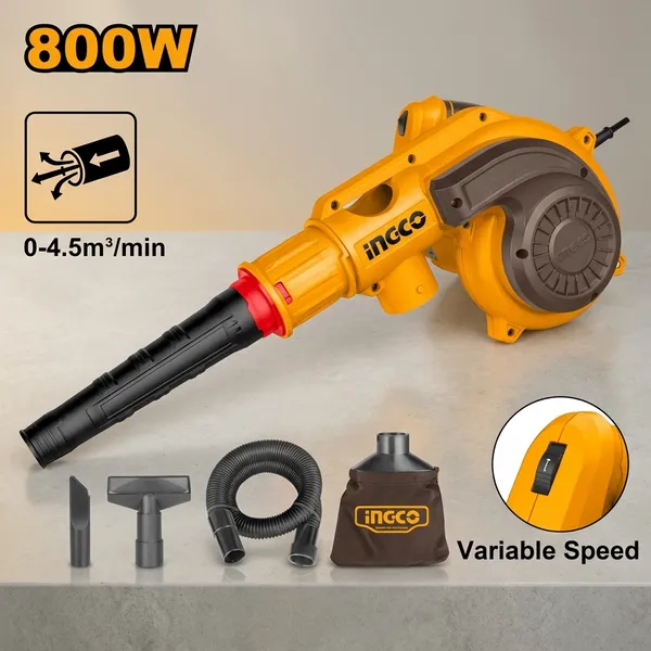 Ingco_800W_Aspirator_Blower_With_Dust_Bag,_Flexible_Tube,_Suction_Nozzles,_Air_Blower_(Corded)