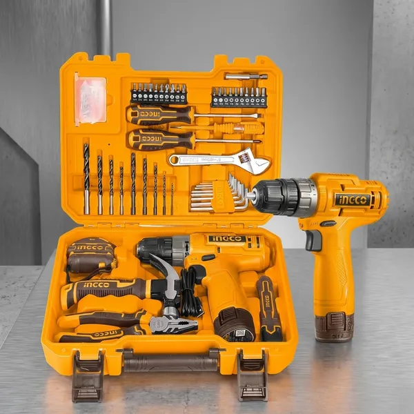 Ingco_12V_Cordless_Drill_(Cdli12428)_With_Tool_Kit_Power_&_Hand_Tool_Kit_(89_Tools)