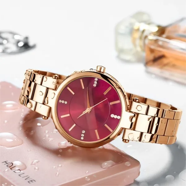 Maroon_Stainless_Steel_Premium_Analog_Watch_For_Women