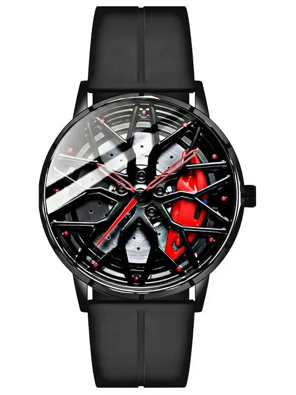 Red_Brake_Caliper_Silicone_Premium_Analog_Watch_For_Mens
