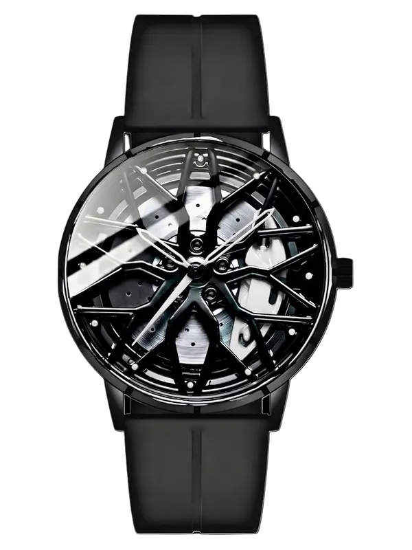 White_And_Black_Silicone_Premium_Analog_Watch_For_Mens