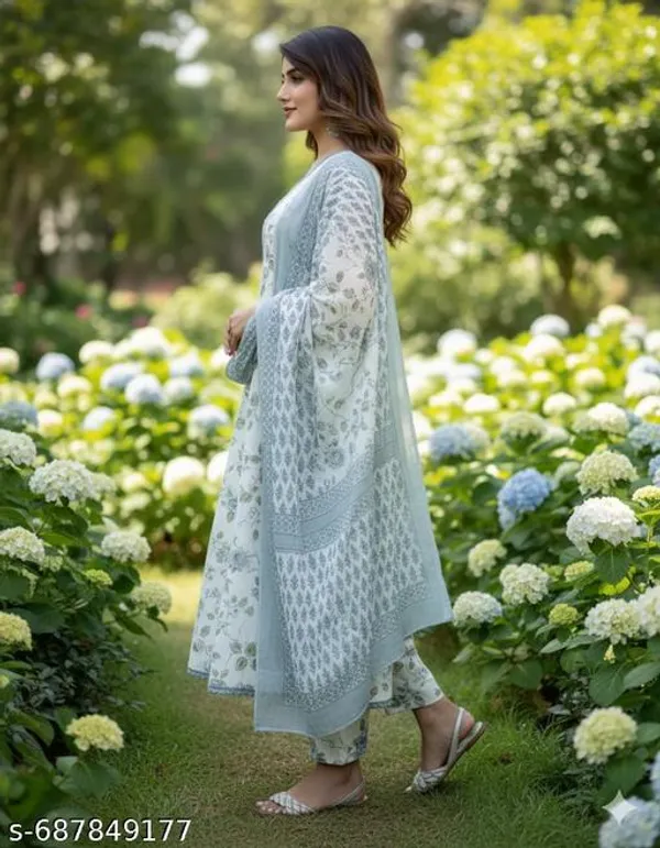 Hidelook_Floral_Print_Gown_Set_With_Dupatta