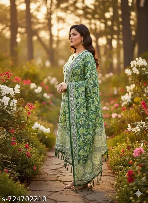 Embroidered_Kurta_Pant_Dupatta_Set_In_Pure_Cotton_Khadi_Fabric