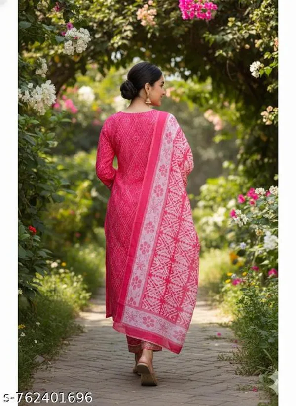 Embroidered_Bandhani_Design_Kurtaset_With_Dupatta_And_Embrodered_Kurtiset_With_Dupatta_Combo_Pack_Of_2