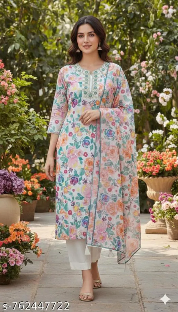 Embrodered_Printed_Kurta_Set_With_Dupatta
