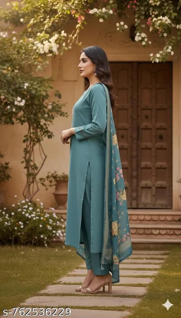 Embroidered_Bandhani_Design_Kurtaset_With_Dupatta_And_Embrodered_Kurtiset_With_Dupatta_Combo_Pack_Of_2