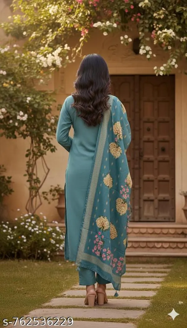 Embroidered_Bandhani_Design_Kurtaset_With_Dupatta_And_Embrodered_Kurtiset_With_Dupatta_Combo_Pack_Of_2