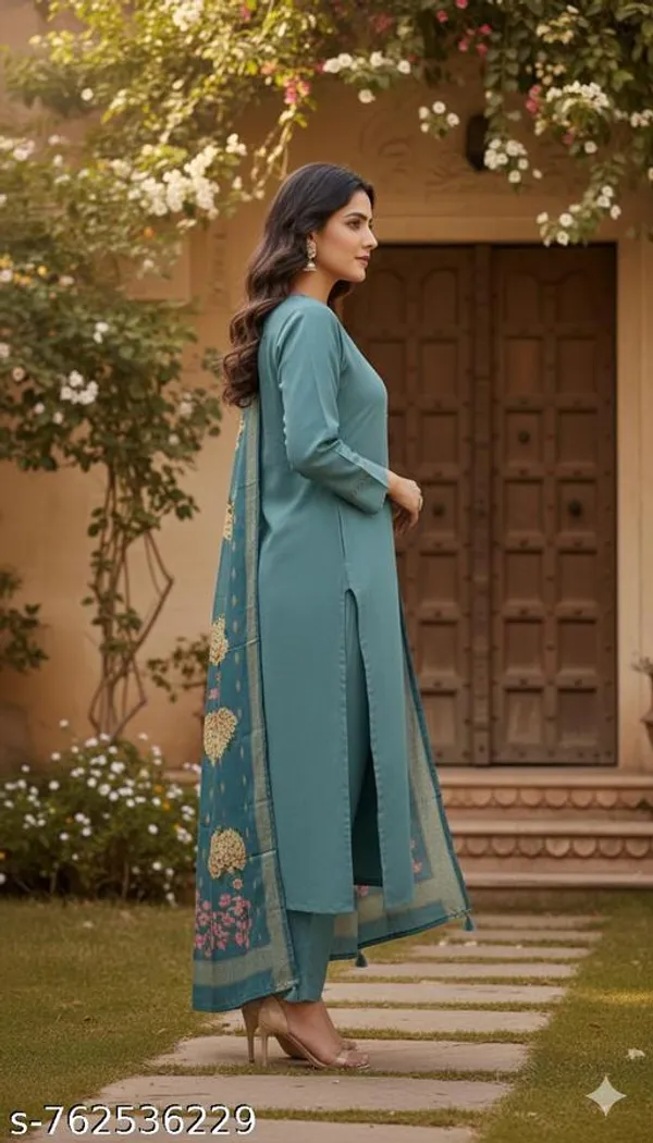 Embroidered_Bandhani_Design_Kurtaset_With_Dupatta_And_Embrodered_Kurtiset_With_Dupatta_Combo_Pack_Of_2