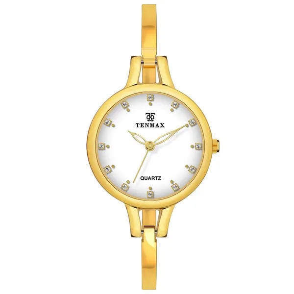 Aura_Bangle_Quartz_S1009_Black_Dial_Gold_Metal_Strap_Analog_Watch_For_Women_White