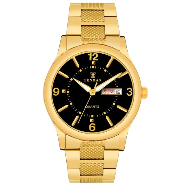 Aura_Quartz_3018_Day_Date_Black_Dial_Gold_Analog_Watch_For_Men