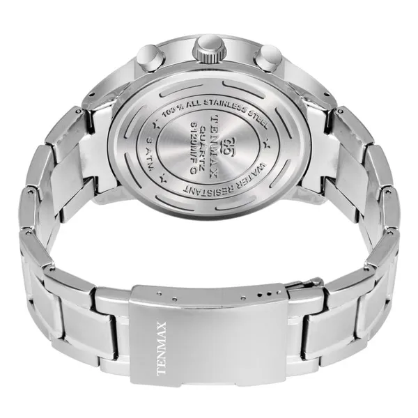 Flynn_6120_Multi_Function_Black_Dial_Black_Chain_Strap_Analog_Watch_For_Men