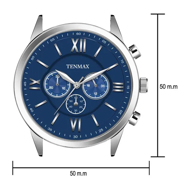 Flynn_6120_Multi_Function_Black_Dial_Black_Chain_Strap_Analog_Watch_For_Men