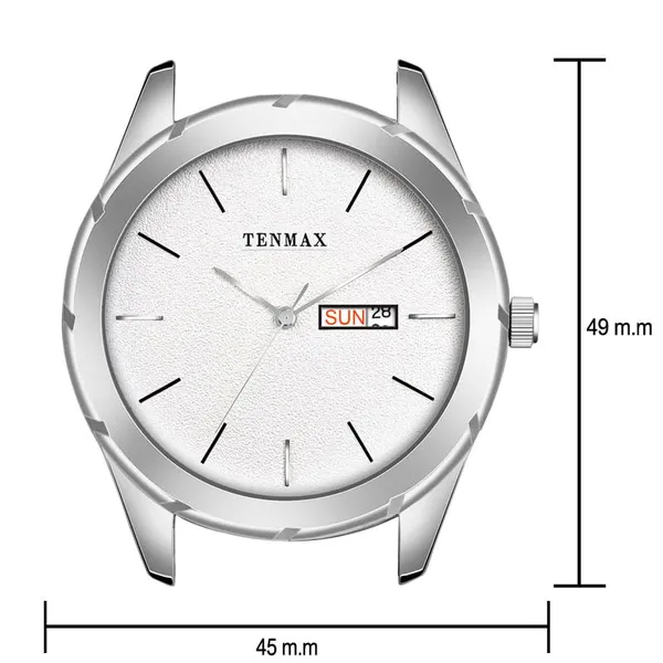 Dusto_Quartz_1307_Day_Date_Black_Dial_Steel_Analog_Watch_For_Men