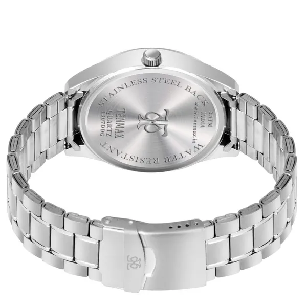 Dusto_Quartz_1307_Day_Date_Black_Dial_Steel_Analog_Watch_For_Men