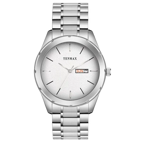 Dusto_Quartz_1307_Day_Date_Black_Dial_Steel_Analog_Watch_For_Men