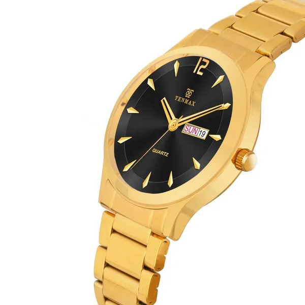 Aura_Quartz_3011_Day_Date_Black_Dial_Gold_Analog_Watch_For_Men