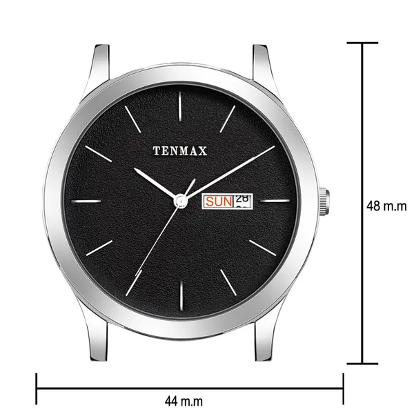 Dusto_Quartz_1136_Day_Date_Black_Dial_Steel_Analog_Watch_For_Men