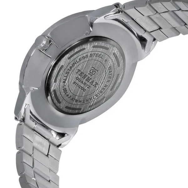 Bi_Tone_Quartz_6111_Day_Date_Black_Dial_All_Steel_Analog_Watch_For_Men