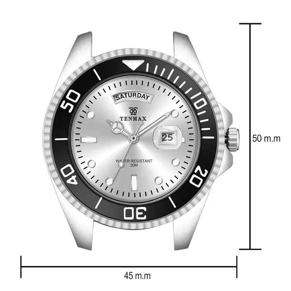 Submarine_6110_Day_Date_Men_S_Watch_Quartz_Analog_Day_Date_Display_All_Stainless_Steel_Water_Resistance_Dress_Watch