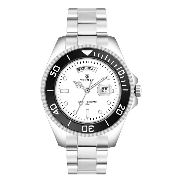 Submarine_6110_Day_Date_Men_S_Watch_Quartz_Analog_Day_Date_Display_All_Stainless_Steel_Water_Resistance_Dress_Watch