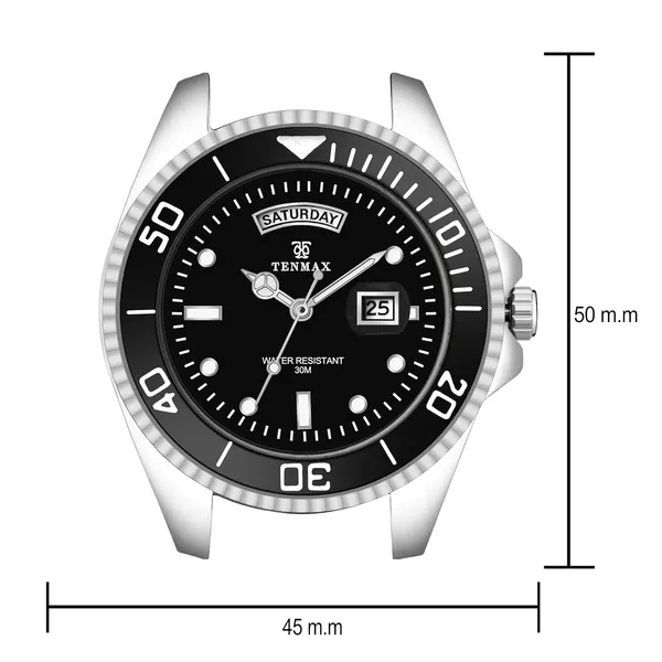 Submarine_6110_Day_Date_Men_S_Watch_Quartz_Analog_Day_Date_Display_All_Stainless_Steel_Water_Resistance_Dress_Watch